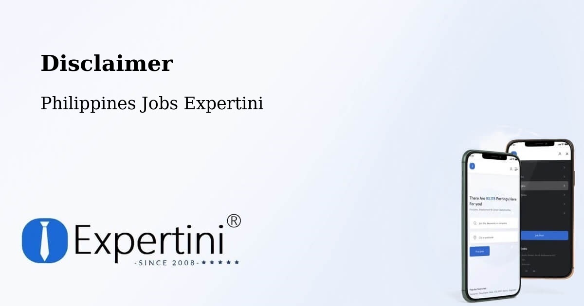 Disclaimer – Bacon - Philippines Jobs Expertini